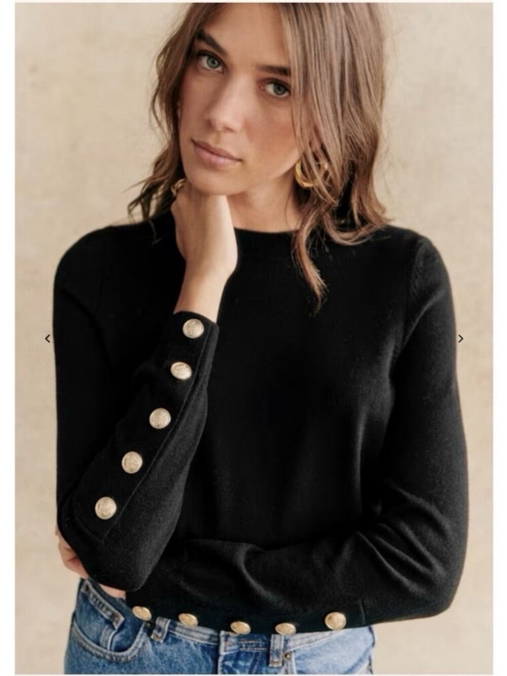Sezane Paulo Jumper Noir. - Size M